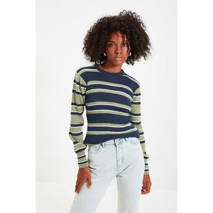 Trendyol Indigo Color Block Knitwear Sweater vyobraziť