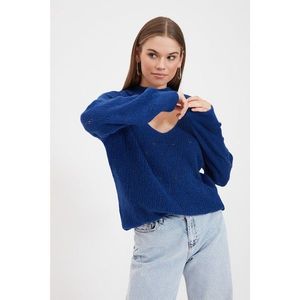 Trendyol Blue Collar Detailed Knitwear Sweater vyobraziť