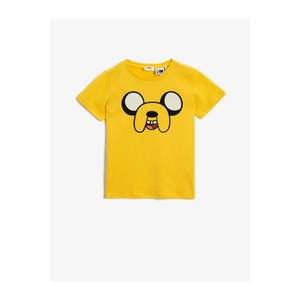 Koton Boys Yellow Adventure Time T-Shirt Licensed Printed Cotton Short Sleeve vyobraziť