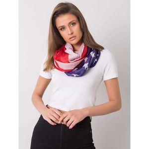 White and red scarf with print vyobraziť