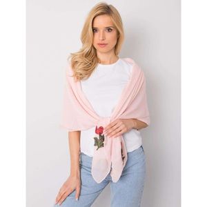 Women's pink scarf with patches vyobraziť
