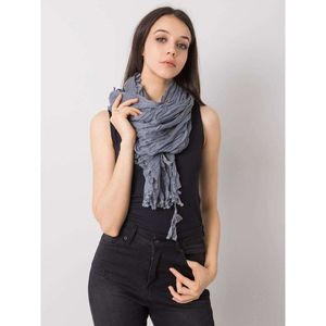 Women's gray scarf with fringes vyobraziť
