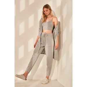 Trendyol Gray Basic Knitted Sweatpants vyobraziť