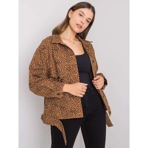 Light brown pattern denim jacket vyobraziť