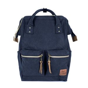 Himawari Woman's Backpack Tr20232 Navy Blue vyobraziť
