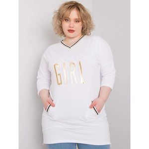 Plus size white cotton tunic vyobraziť