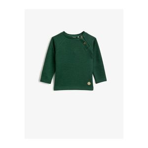 Koton Buttoned Crew Neck Long Sleeve Knitwear Sweater vyobraziť