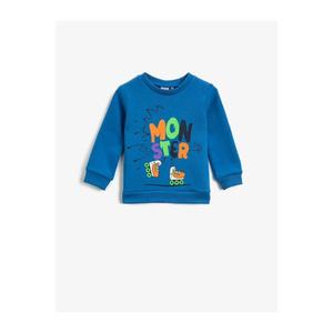Koton Boy Blue Crew Neck Long Sleeve Sweatshirt vyobraziť