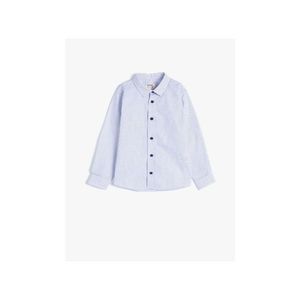 Koton Boy Blue Classic Collar Long Sleeve Patterned Shirt vyobraziť