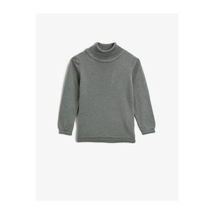 Koton Boy Gray Cotton Turtleneck Basic Long Sleeve Sweater vyobraziť