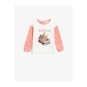 Koton Baby Girl Crew Neck Cotton Sweatshirt vyobraziť