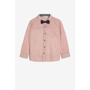 Koton Pink Boy's Bow Tie Detailed Shirt vyobraziť