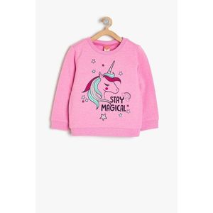 Koton Pink Baby Girl Printed Sweatshirt vyobraziť