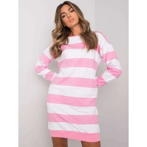 Light pink striped sweatshirt dress vyobraziť