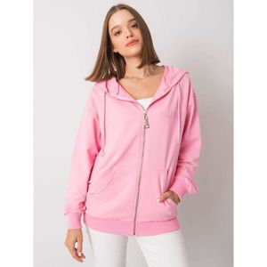 Light pink hoodie with a zip vyobraziť