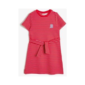 Koton Girl Red Striped Dress vyobraziť