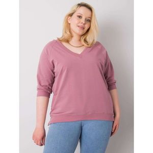 Dusty pink plus size cotton sweatshirt vyobraziť