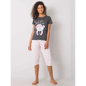 Graphite women's pajamas with a print vyobraziť