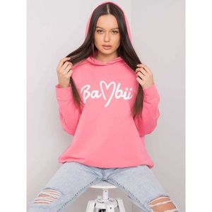 Women's pink hoodie with pockets vyobraziť