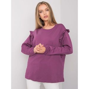 Purple cotton sweatshirt without hood vyobraziť