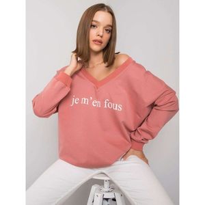 Dusty pink V-neck sweatshirt vyobraziť