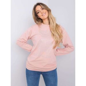 Dusty pink women's sweatshirt with an application vyobraziť