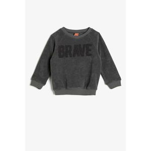 Koton Gray Boys Embroidered Sweatshirt vyobraziť