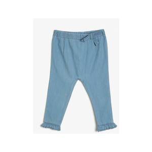 Koton Blue Ruffle Detailed Kids Trousers vyobraziť