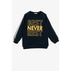 Koton Men's Navy Blue Best Never Rest Kids Sweatshirt vyobraziť