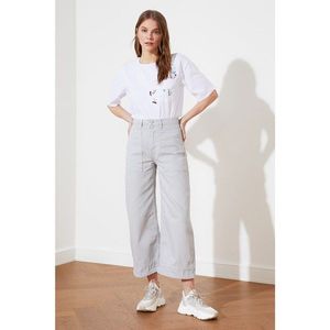 Trendyol Gray Double Button Pocket Detailed Culotte Jeans vyobraziť