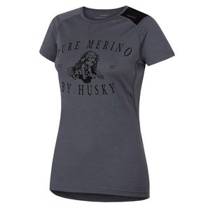 Merino thermal underwear T-shirt short women's Puppy gray vyobraziť