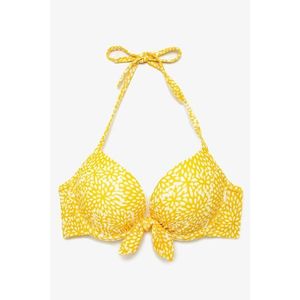 Koton Women's Yellow Patterned Bikini Top vyobraziť