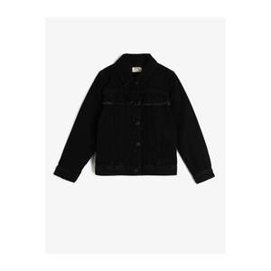 Koton Girl Black Cotton Jacket vyobraziť