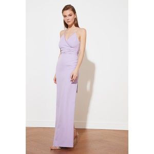 Trendyol Lilac Collar Detailed Evening Dress & Graduation Dress vyobraziť