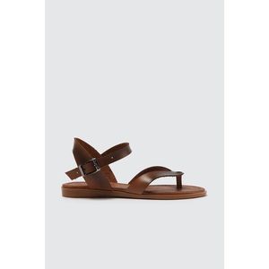 Trendyol Brown Genuine Leather Women Sandals vyobraziť