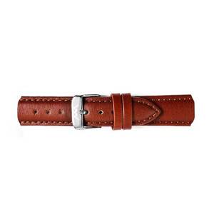 Silver Brown leather belt vyobraziť