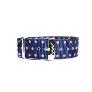 Nylon strap Silver Pink Dots vyobraziť