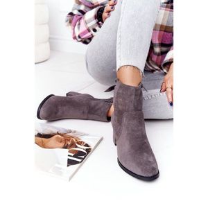 Women’s Insulated Boots On A Block Heel Grey Kayla vyobraziť