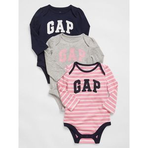 GAP Baby body Logo bodysuit, 3pc vyobraziť