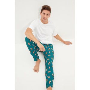 Trendyol Green Men's Regular Fit Printed Pajama Bottoms vyobraziť