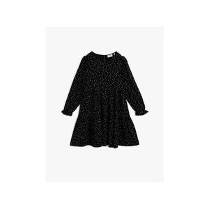 Koton Girl's Black Patterned Dress vyobraziť