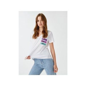 Koton Women's Kirik White T-Shirt vyobraziť