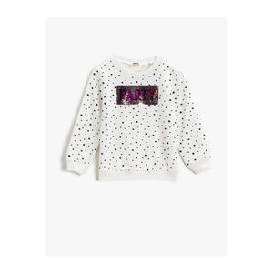 Koton Printed Sweatshirt Sequin Cotton vyobraziť