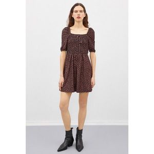 Koton Women's Black Patterned Dress vyobraziť