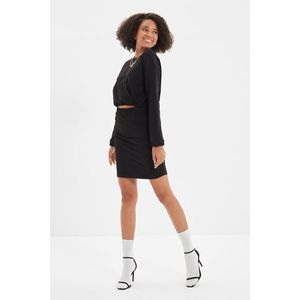Trendyol Black Mini Knitted Skirt vyobraziť