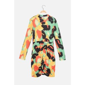 Trendyol Multicolored Ruffle Detailed Knitted Dress vyobraziť