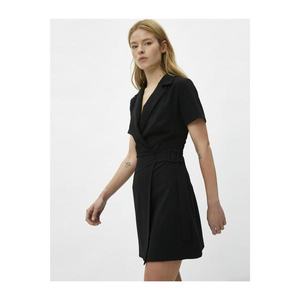 Koton Shirt Collar Dress Short Sleeve Belt Mini vyobraziť