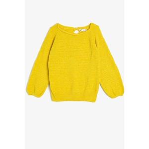 Koton Girl's Yellow Crew Neck Sweater vyobraziť