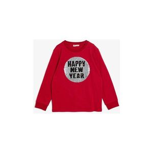 Koton Red Kids Sequin Detailed T-Shirt vyobraziť