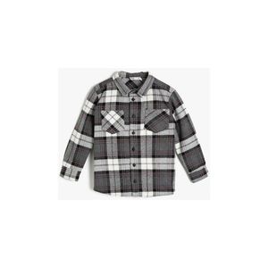 Koton Gray Kids Checkered Shirt vyobraziť